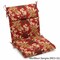 22-inch by 45-inch Spun Polyester Outdoor Squared Seat/Back Chair Cushion - Montfleuri Sangria